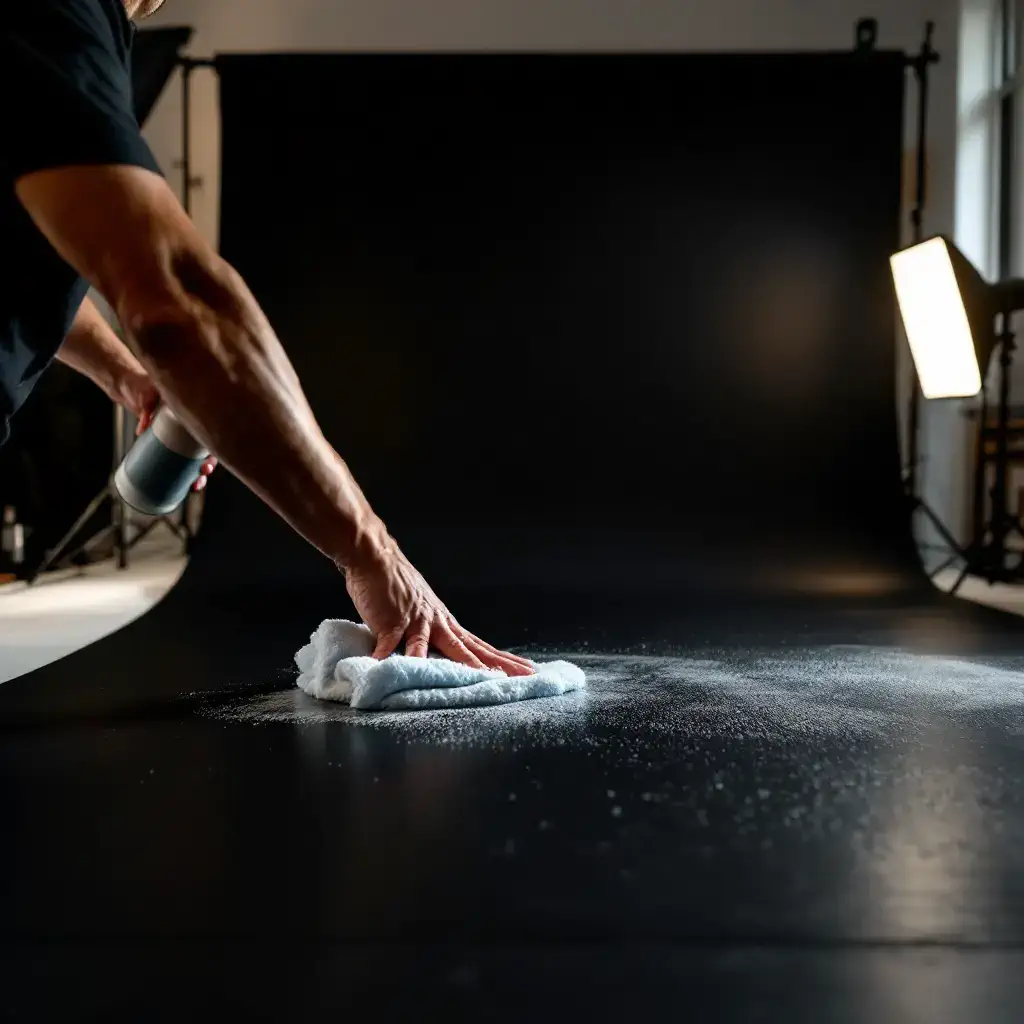 تصویر تمیز کردن بکدراپهای وینیل