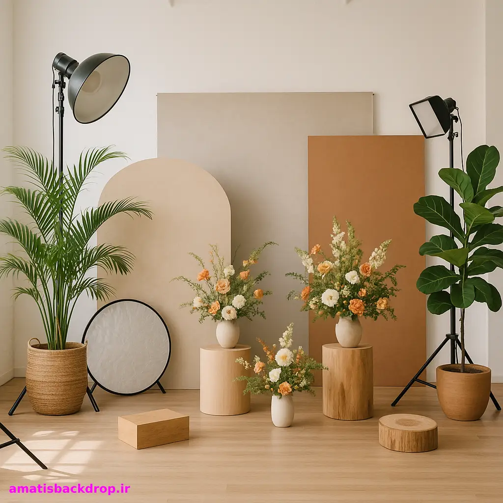 ترکیب عناصر طبیعی و مصنوعی در دکور آتلیه