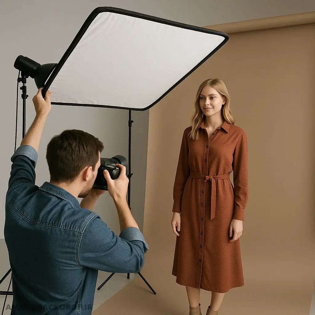 دیفیوزر برای بهبود نورپردازی در عکاسی لباس
