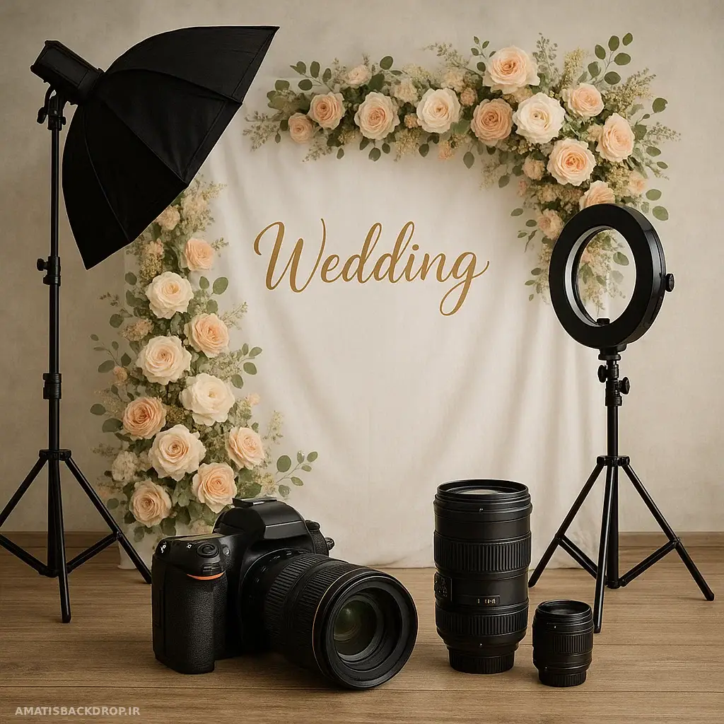 تجهیزات عکاسی عروسی شامل دوربین و لنز مناسب