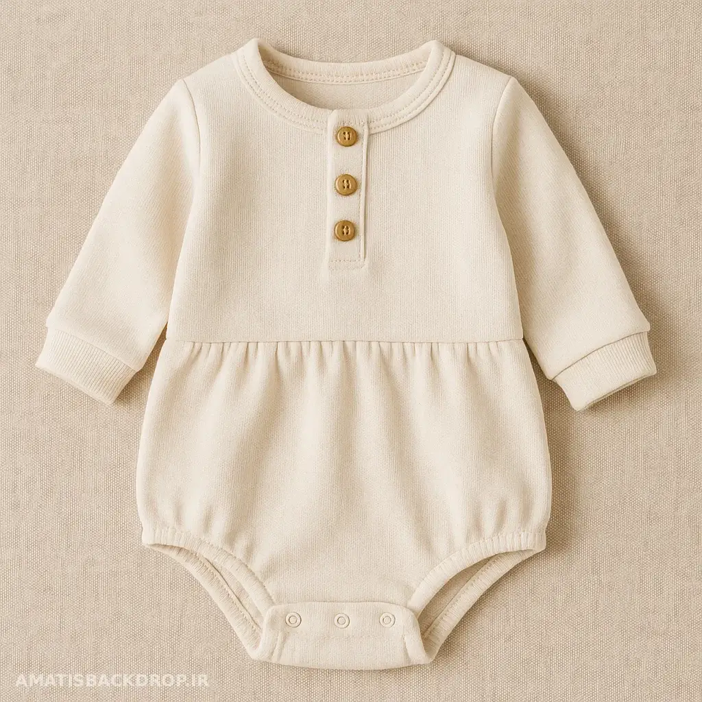 لباس ساده و راحت نوزاد برای عکاسی