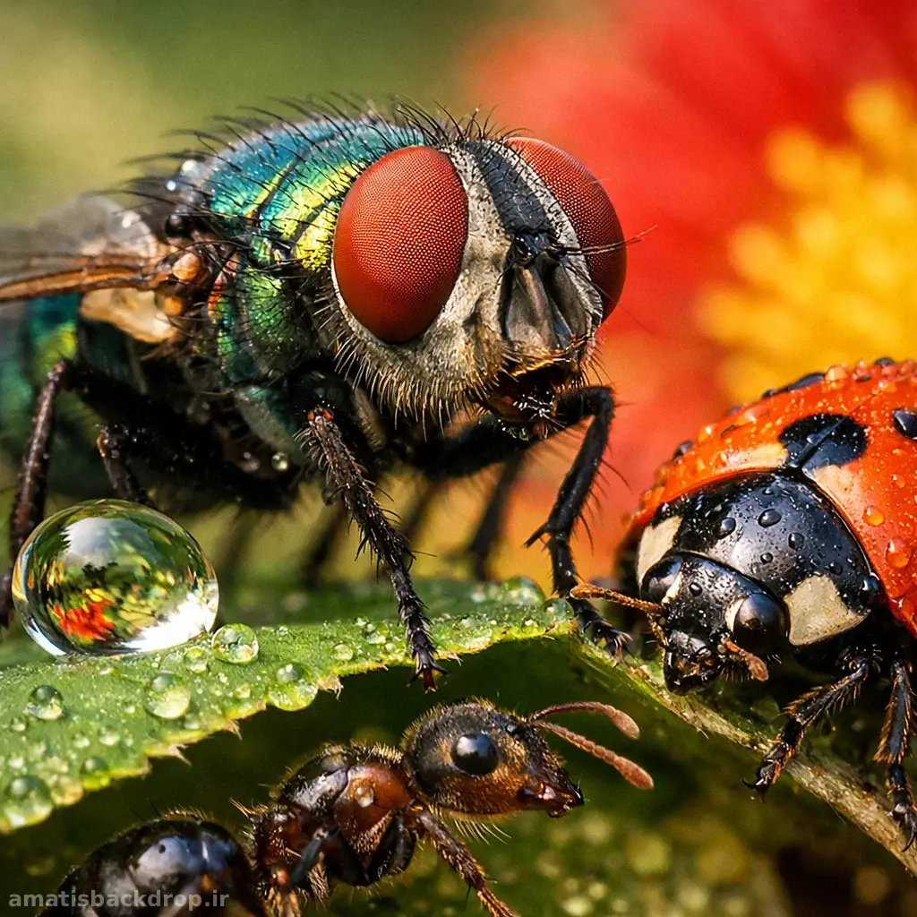 عکاسی ماکرو از حشرات با جزئیات دقیق