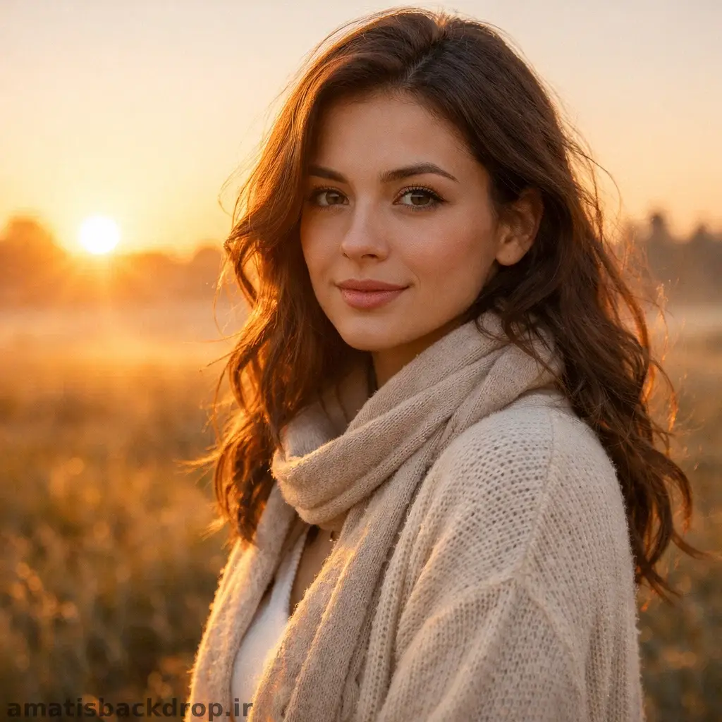 عکاسی پرتره با نور طبیعی در طلوع آفتاب