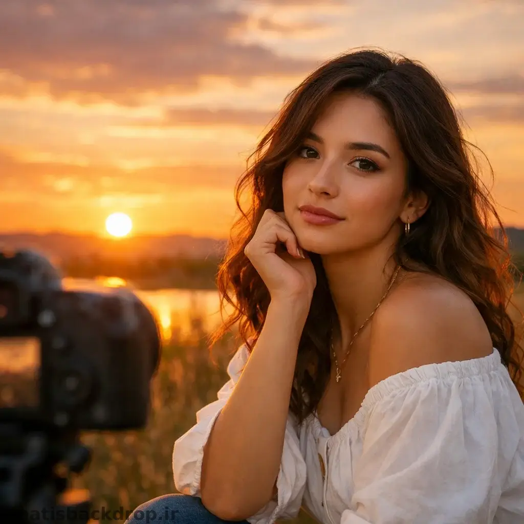 غروب آفتاب و عکاسی پرتره فضای باز